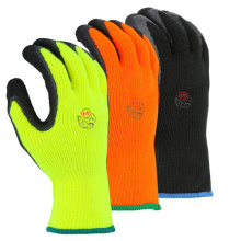 10g Acrylnicker -Liner Wärme Latexbeschichtete Winter warme Handschuhe Crinkle Latexbeschichtete Arbeit Handschuhe Latexbeschichtete Handschuhe